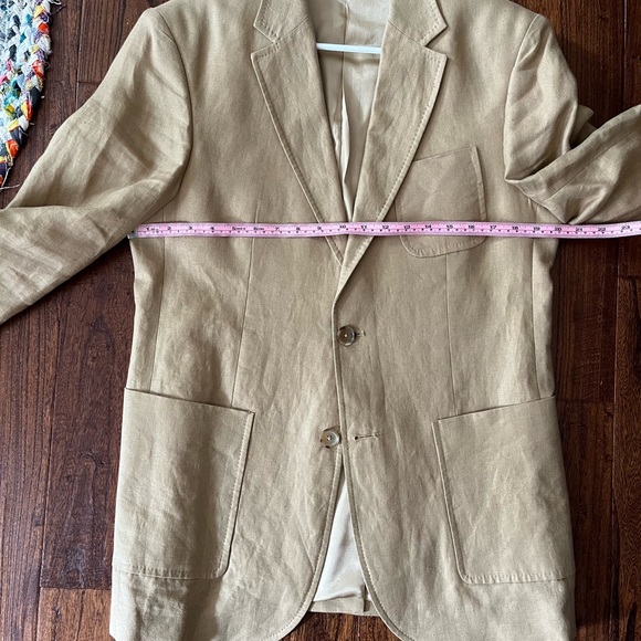 VINTAGE BANANA REPUBLIC MENS LINEN BLAZER - Picture 13 of 14